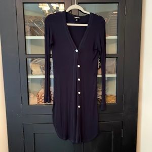 Fifteen Twenty waffle knit navy cardi w/ white buttons. Great after a beach day!